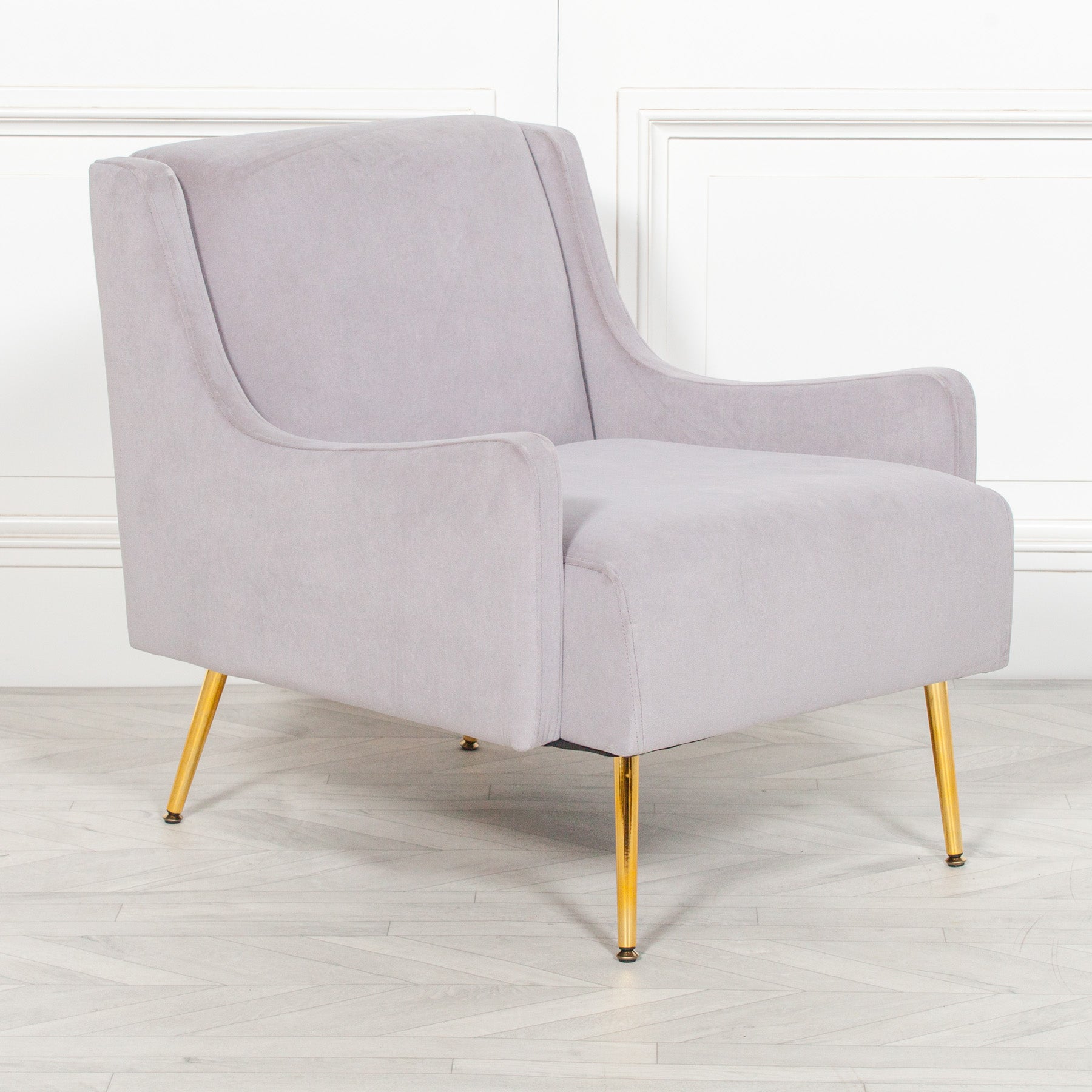 Grey Velvet Sofa Chair