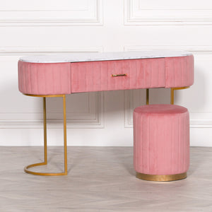 Pink Upholstered Dressing Table
