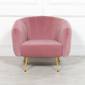 Pink Velvet Armchair