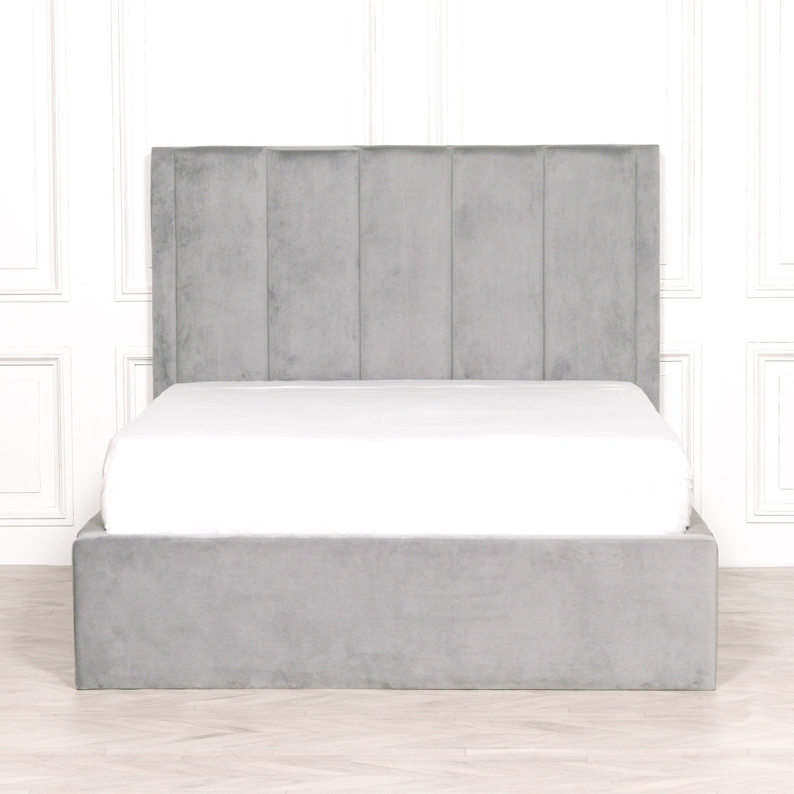 Grey Velvet King Size 5ft Bed