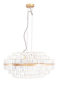 Agate 80 Cm Diameter Pendant Brass and Crystal