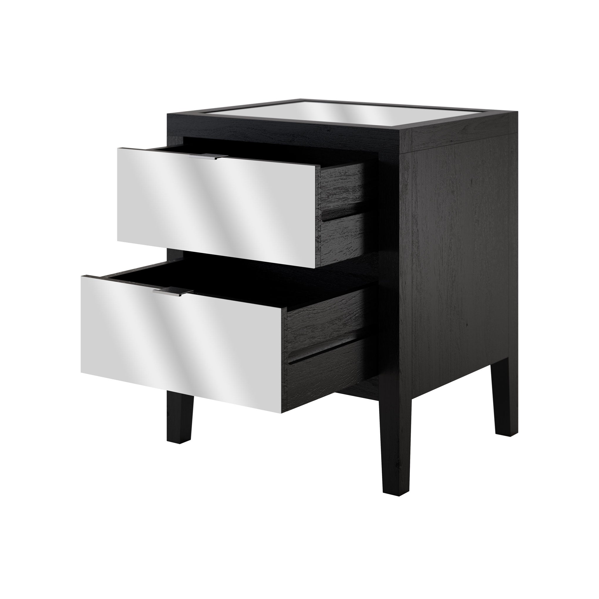 Josephine Bedside 2 Drawer Black
