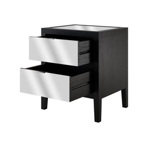 Josephine Bedside 2 Drawer Black