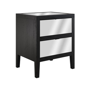 Josephine Bedside 2 Drawer Black