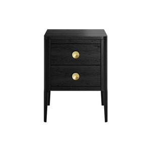 Abberley Bedside Black 2 Drawer