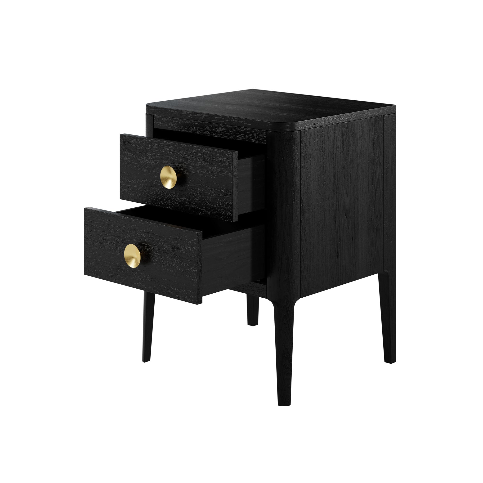Abberley Bedside Black 2 Drawer