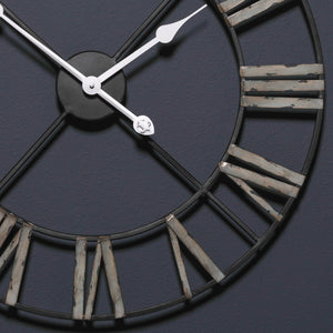 Medium 60cm Vintage Metal Wall Clock