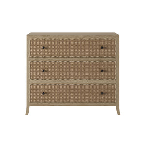 Witley Chest of Drawers Oak Rattan
