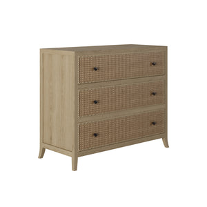 Witley Chest of Drawers Oak Rattan