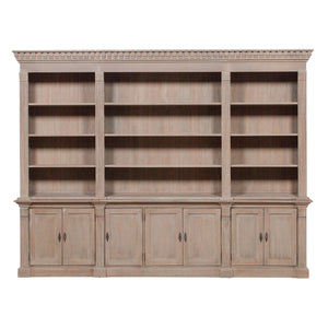 Extra Large Wooden Triple Bookcase
