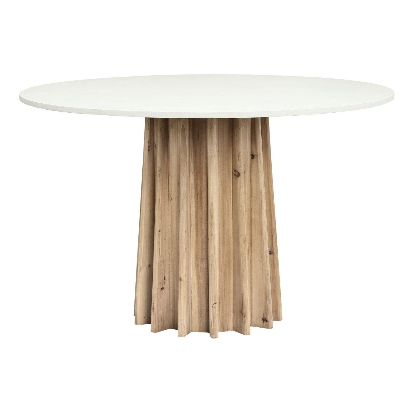Hackwood Dining Table Corrugated Pine Concrete