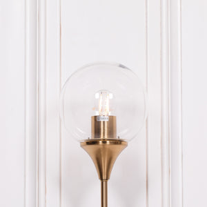 Gold Satin Deco Glass Ball Wall Light