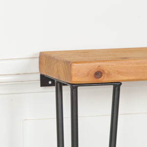 Rustic Wooden Hairpin Hall Table Console 77cm