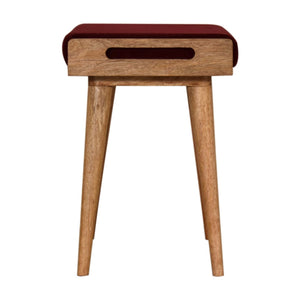 Wine Red Tray Style Footstool