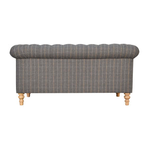 Pewter Tweed Chesterfield 2 Seater Sofa