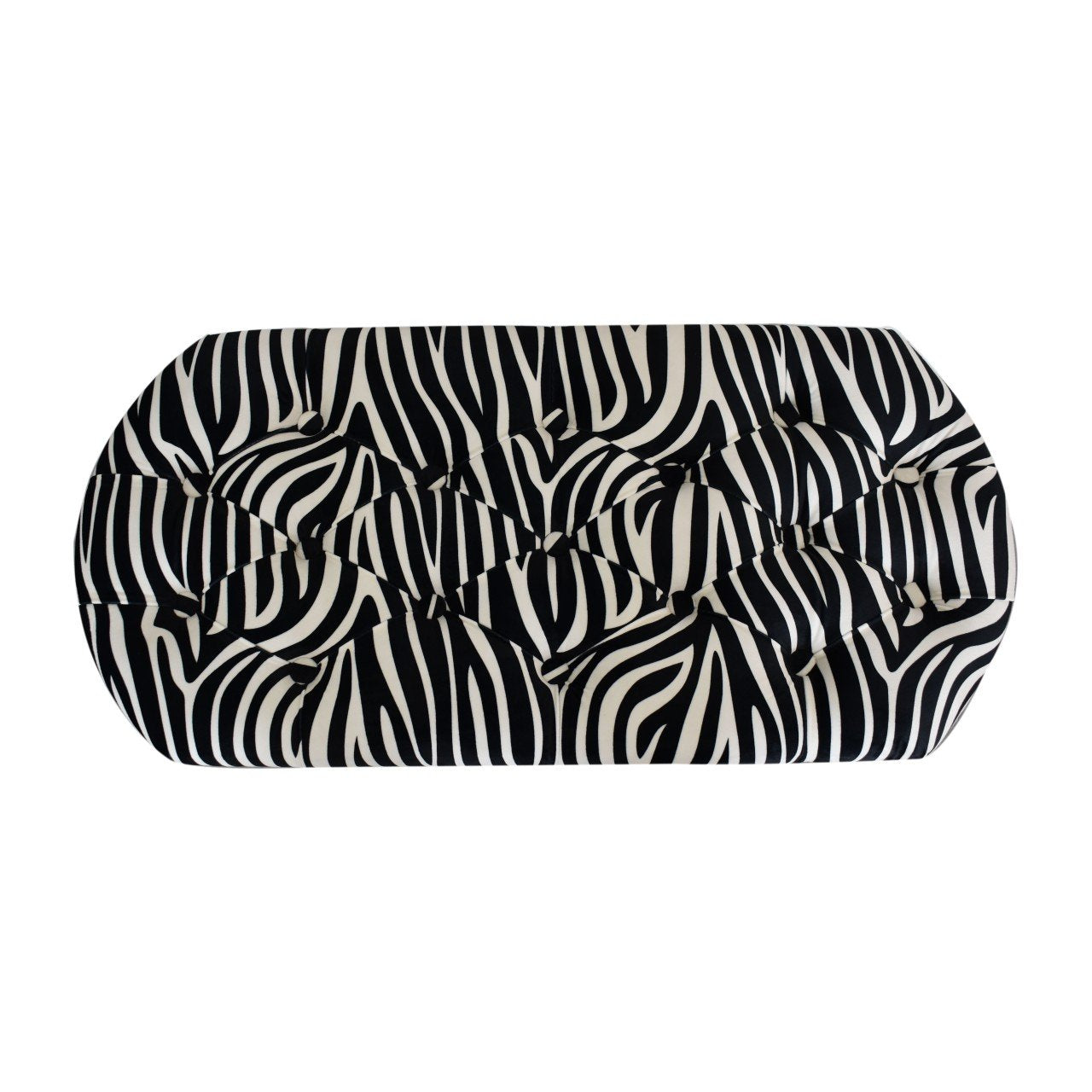 Zebra Print Deep Button Bench