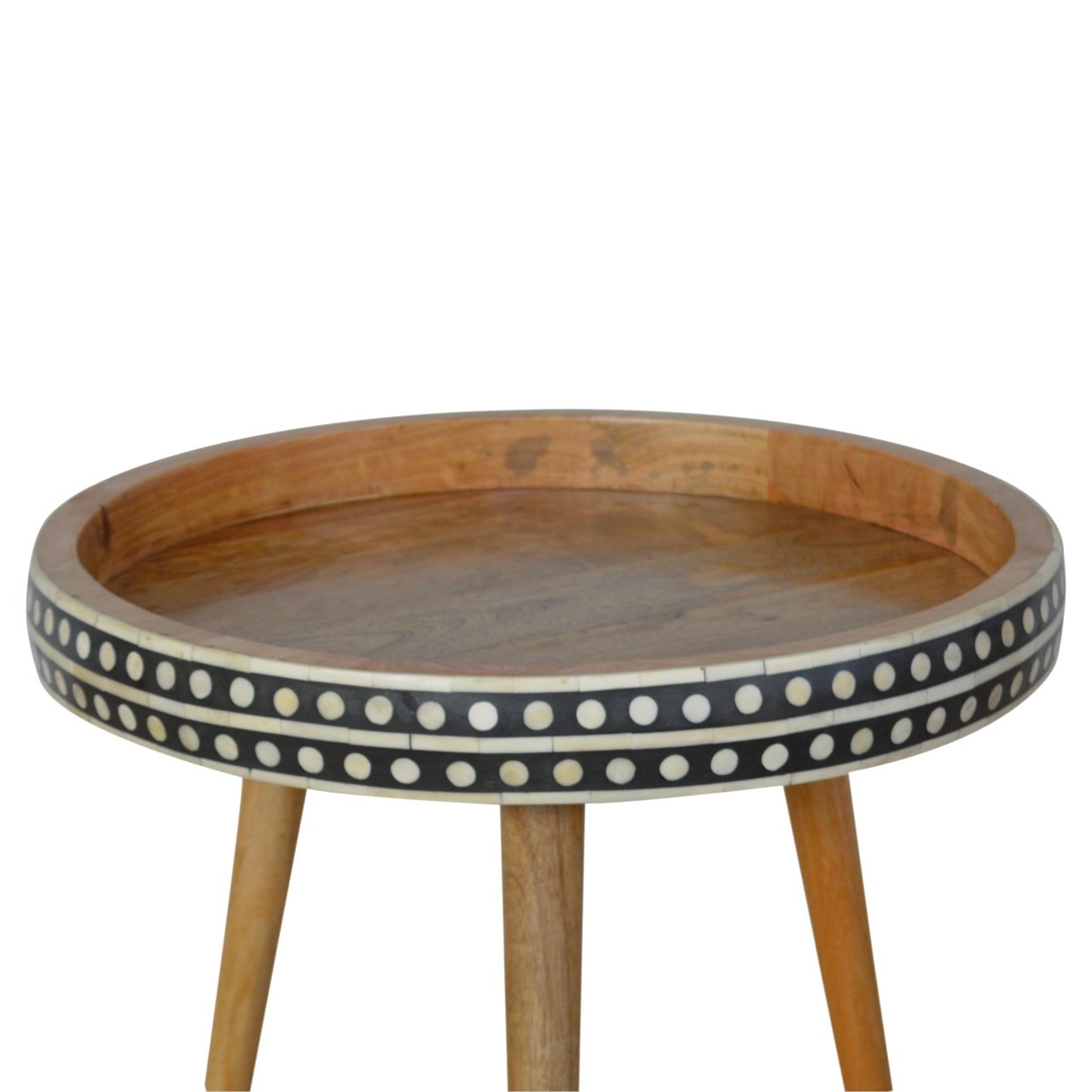 Large Patterned Nordic Style End Table