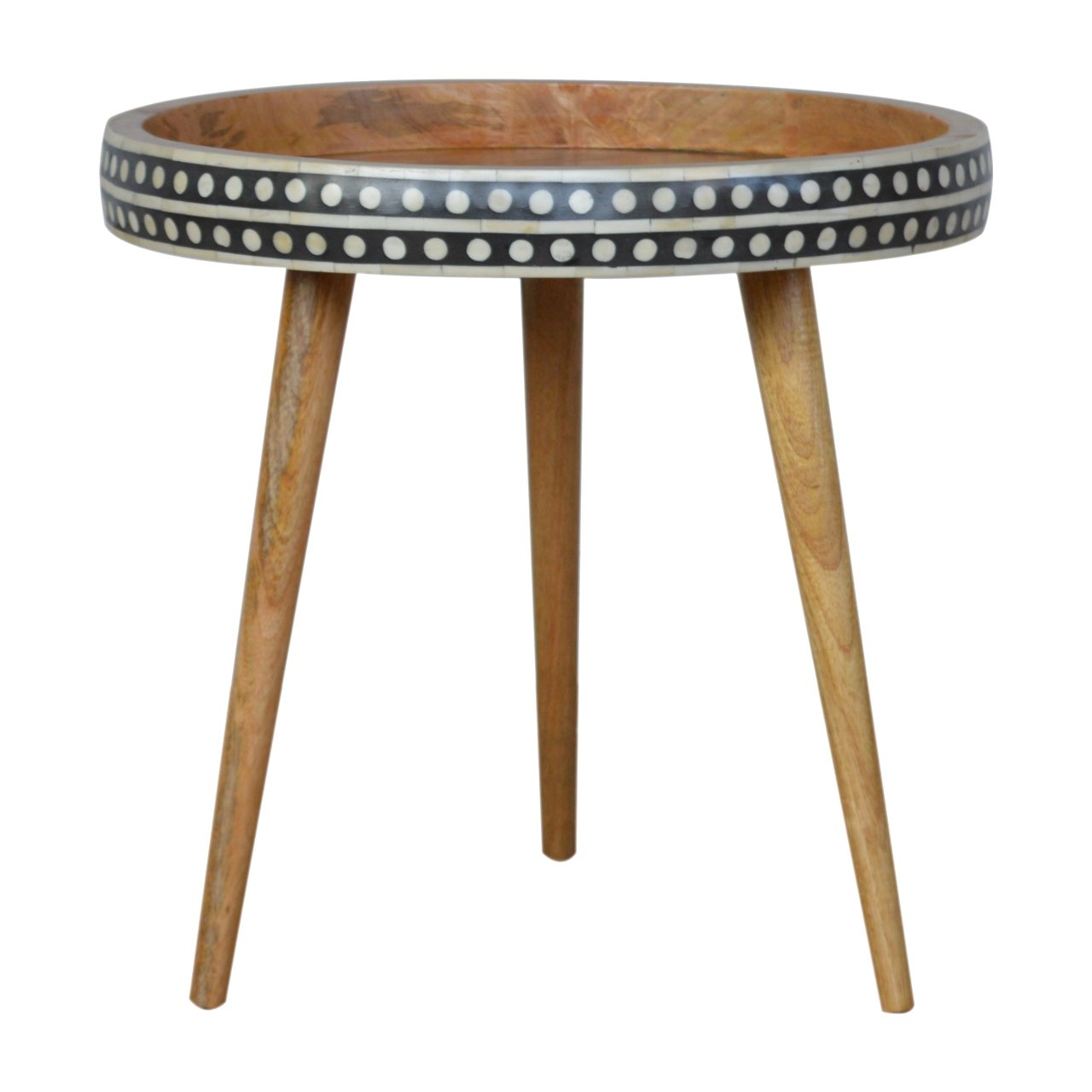Large Patterned Nordic Style End Table