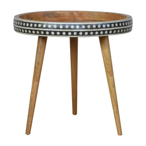 Large Patterned Nordic Style End Table