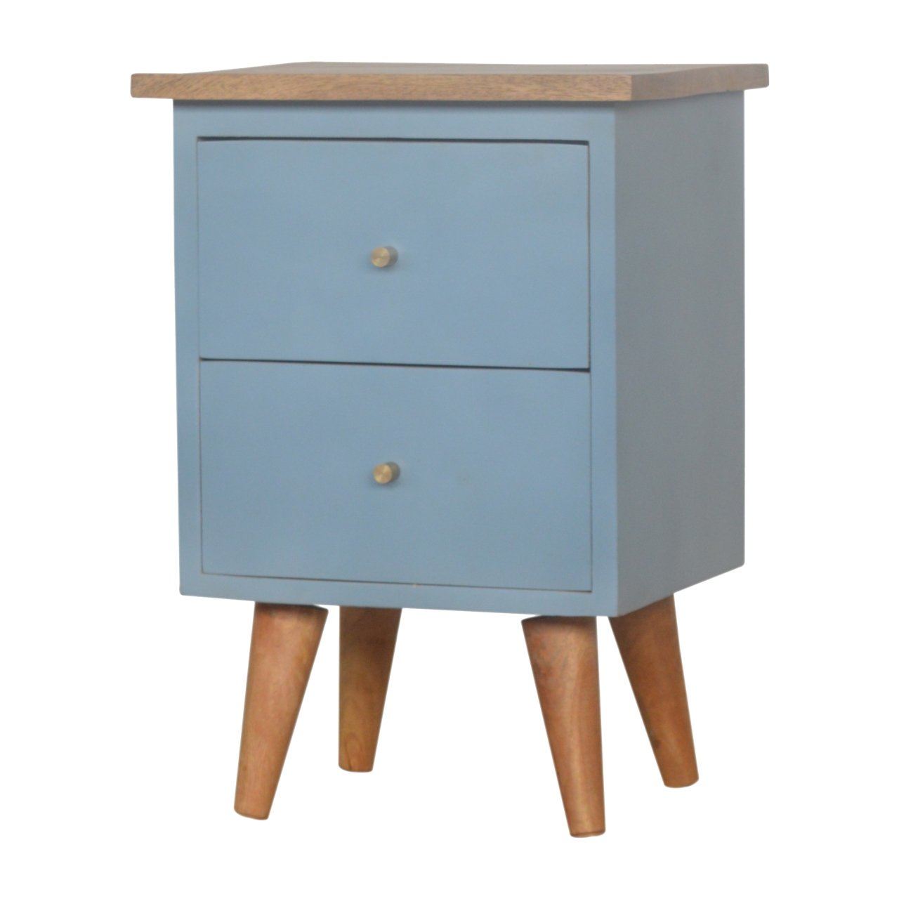 Blue Hand Painted Bedside