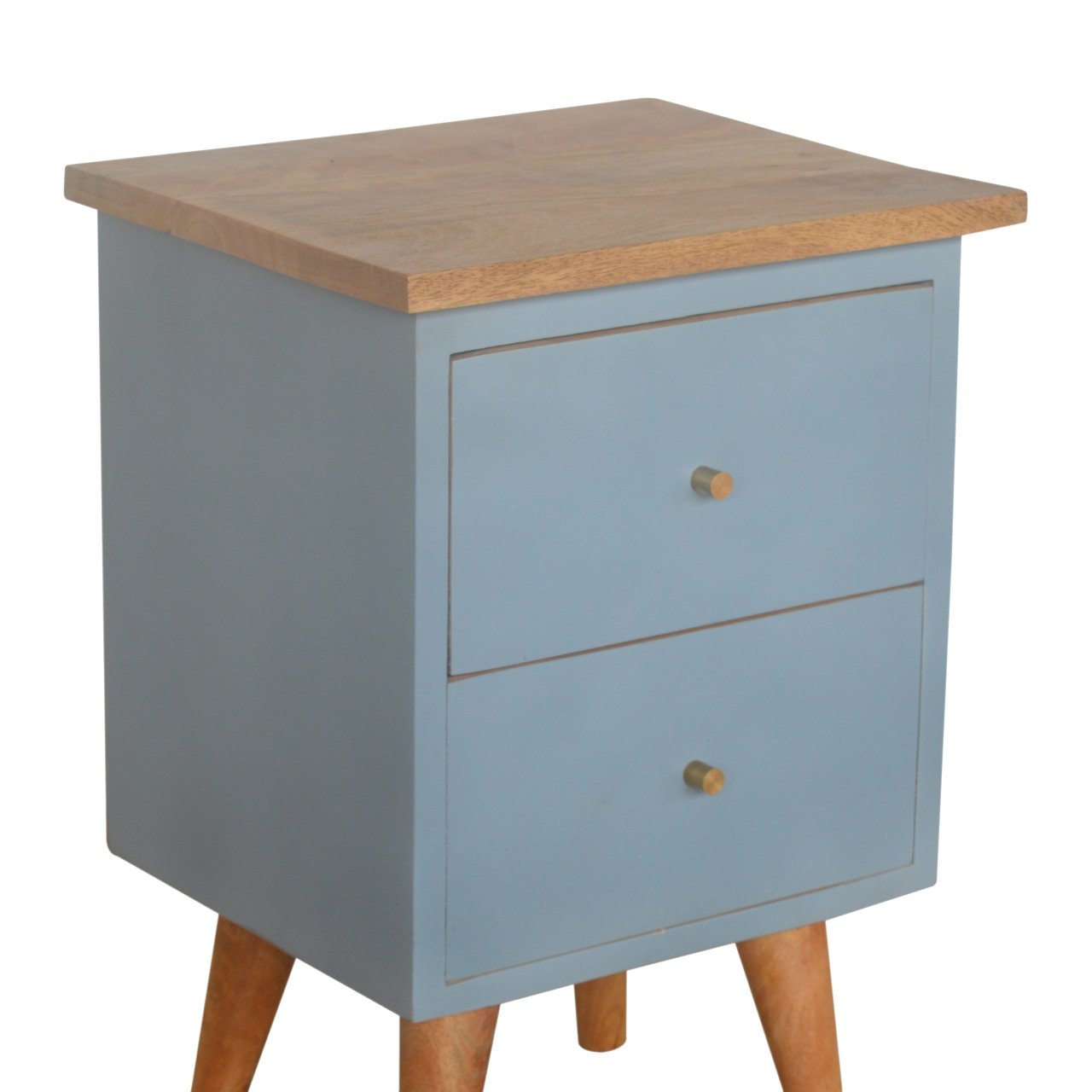 Blue Hand Painted Bedside