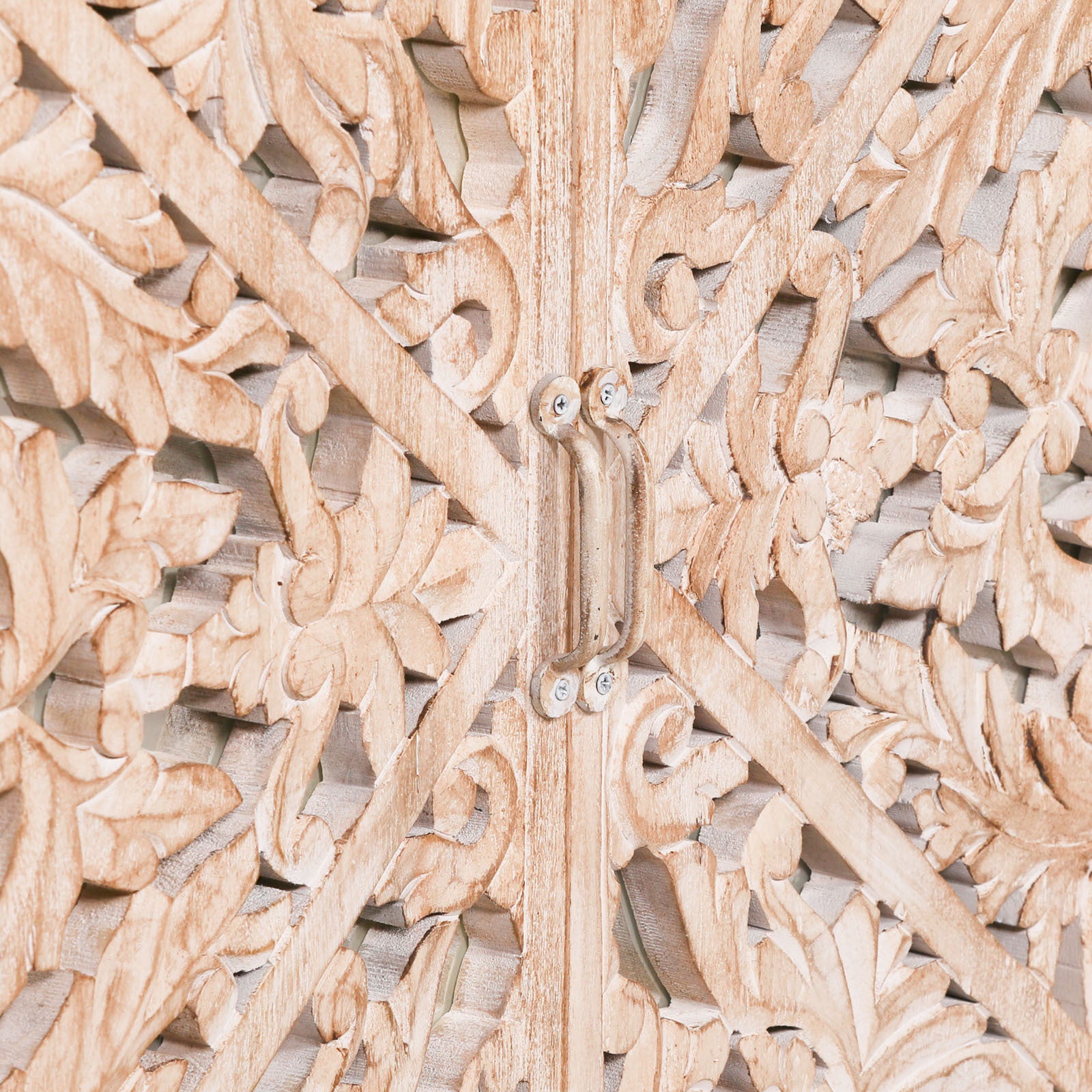 Wooden Ornate Carved Mirror Door Sideboard