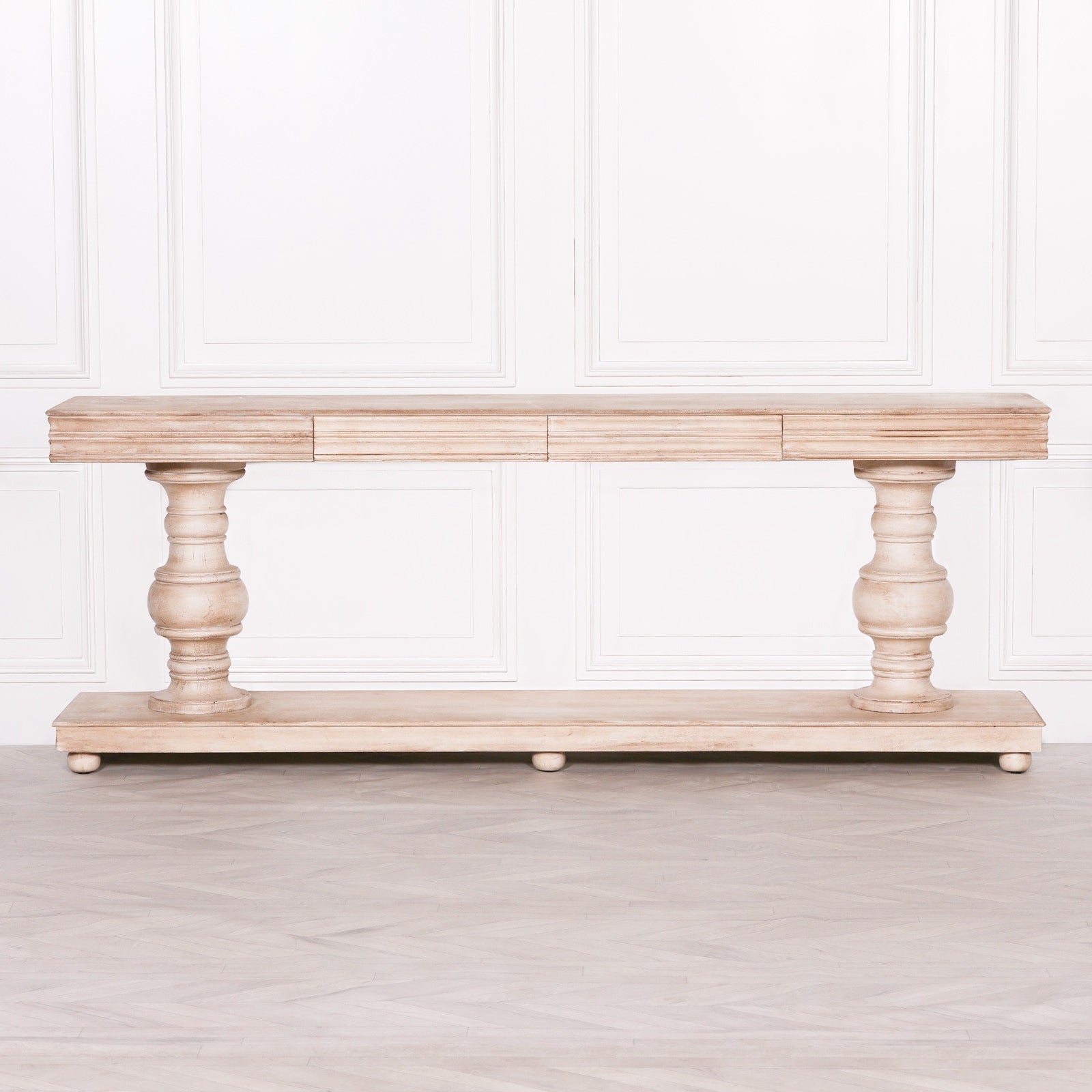 Wooden Console Table with Drawers