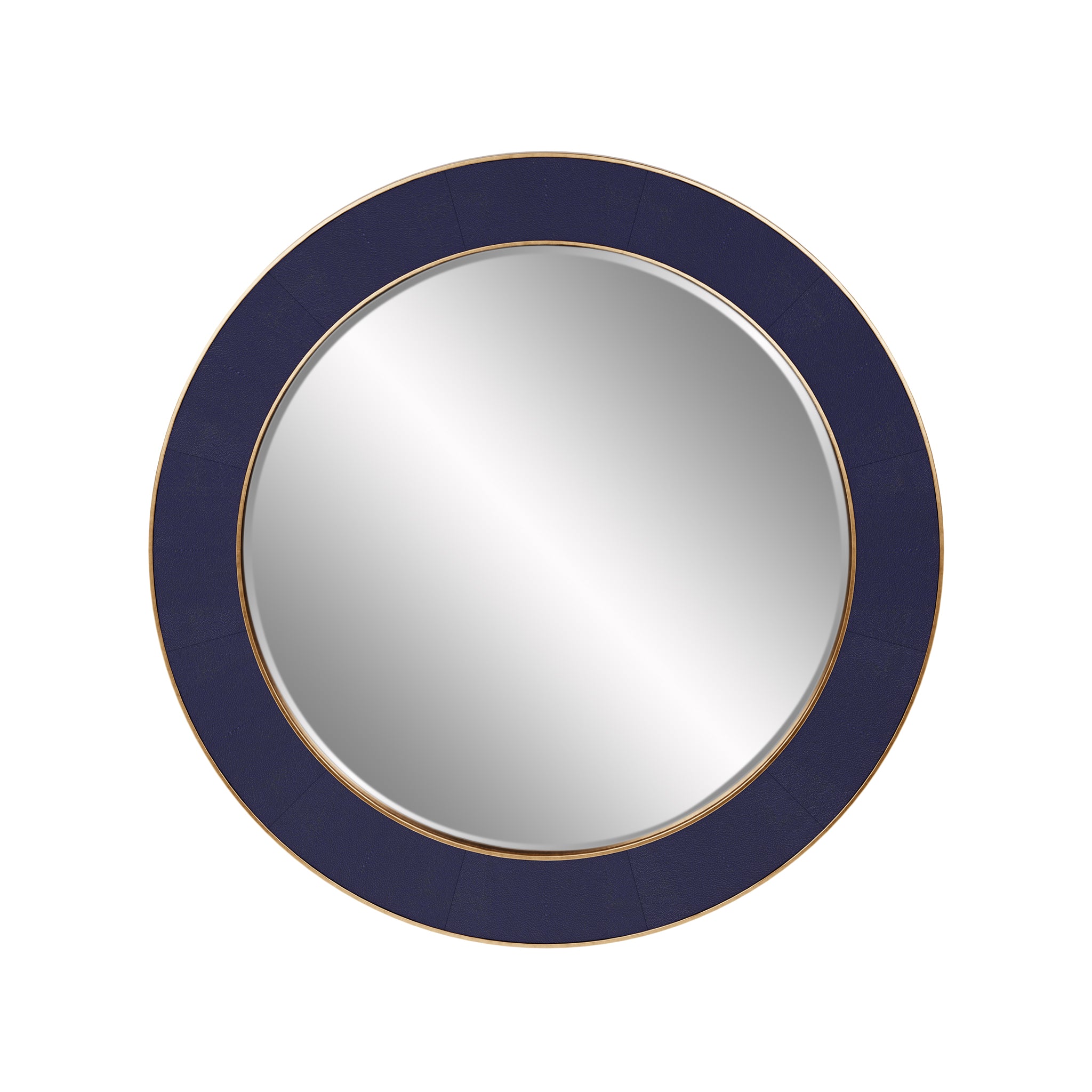 Willersley Blue Round Mirror