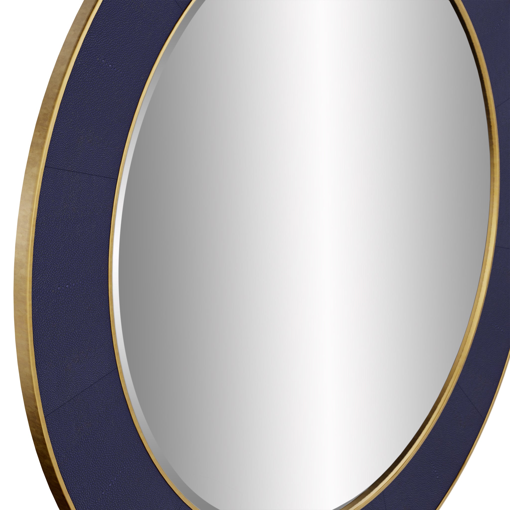 Willersley Blue Round Mirror