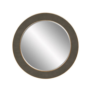 Hampton Mirror, Round Grey Shagreen