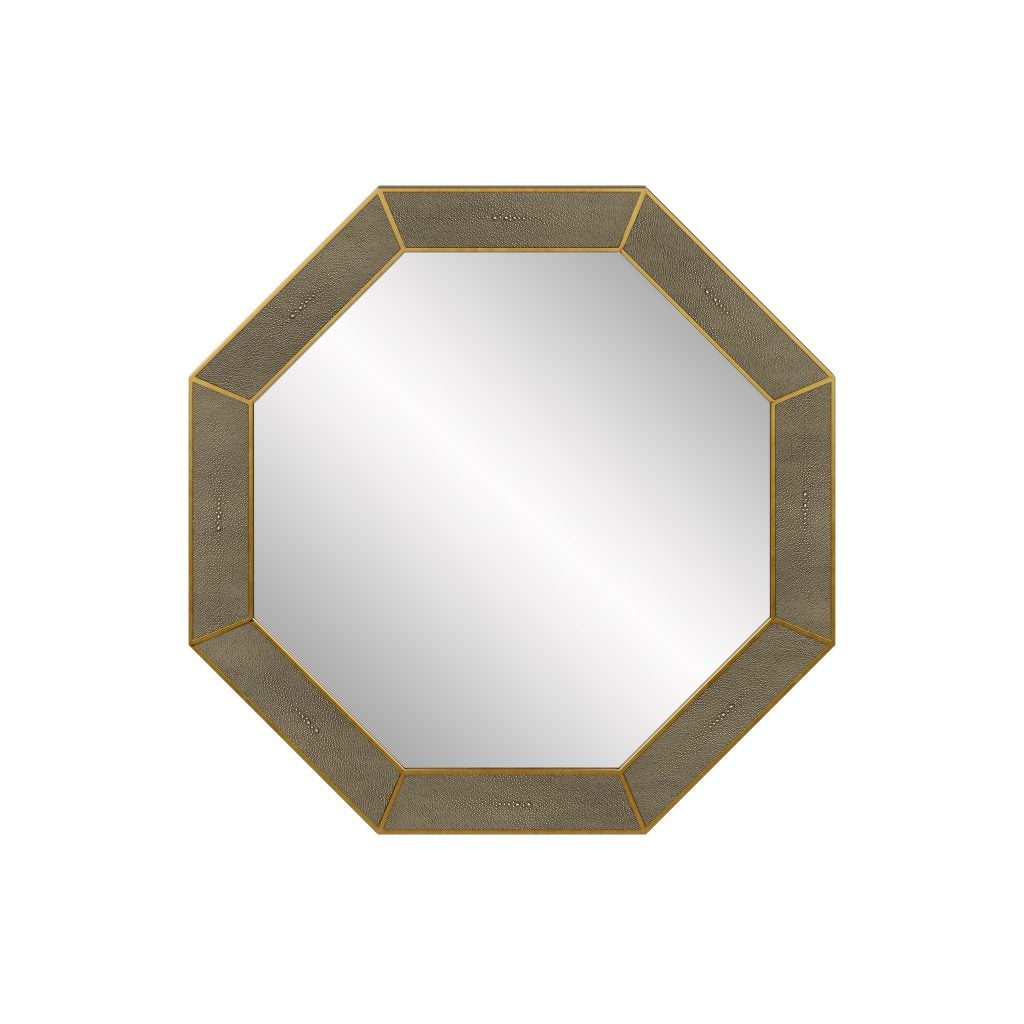 Hampton Mirror, Octagon Grey Shagreen