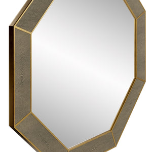 Hampton Mirror, Octagon Grey Shagreen