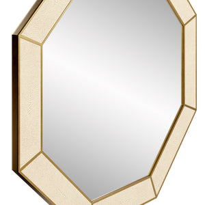 Hampton Mirror, Octagon Ivory Shagreen
