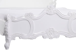 French Carved Rose Cherub King Size 5ft Bed
