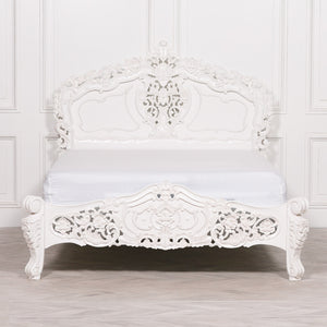 Rococo 4ft6 Double Size Carved Bed