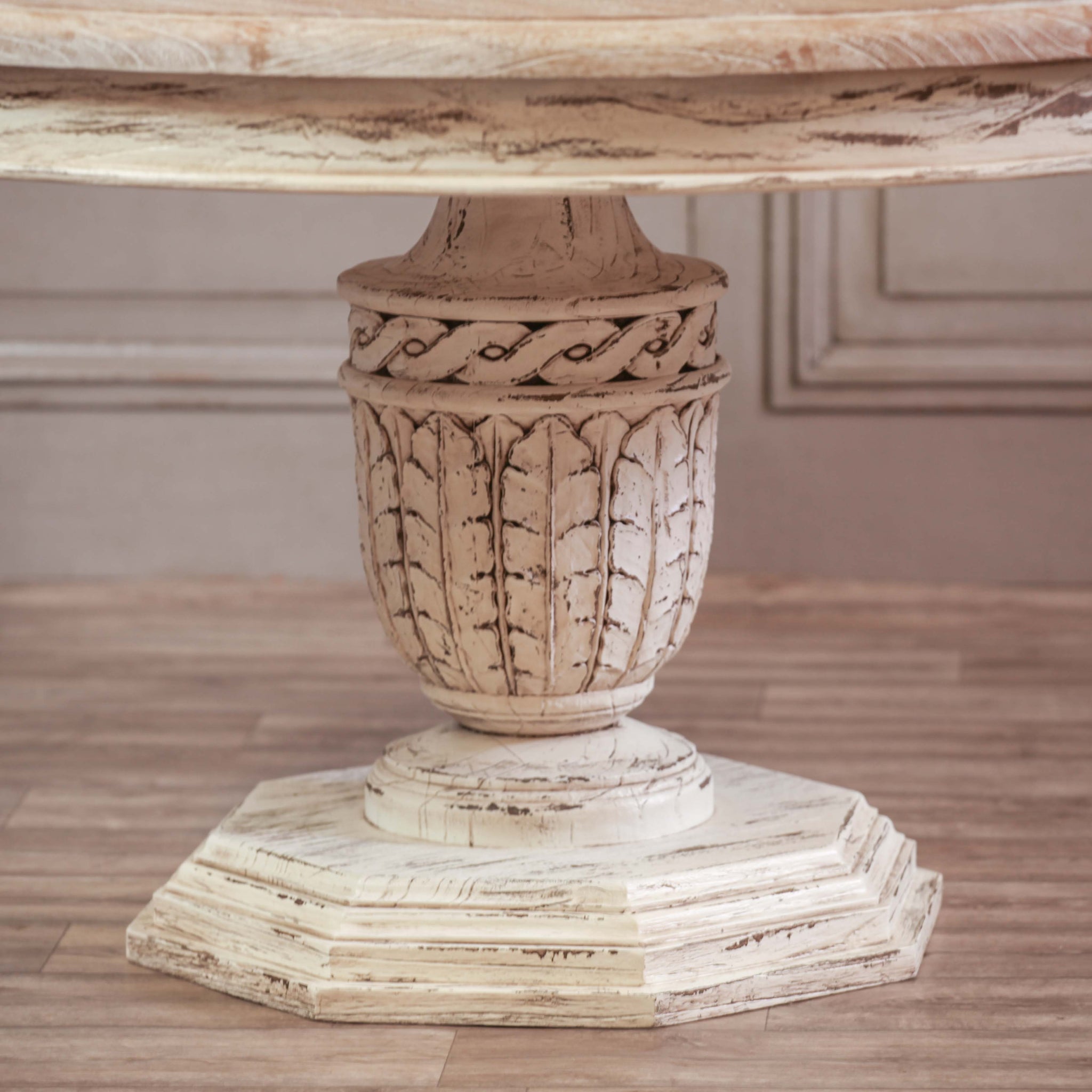 Distressed dining table discount