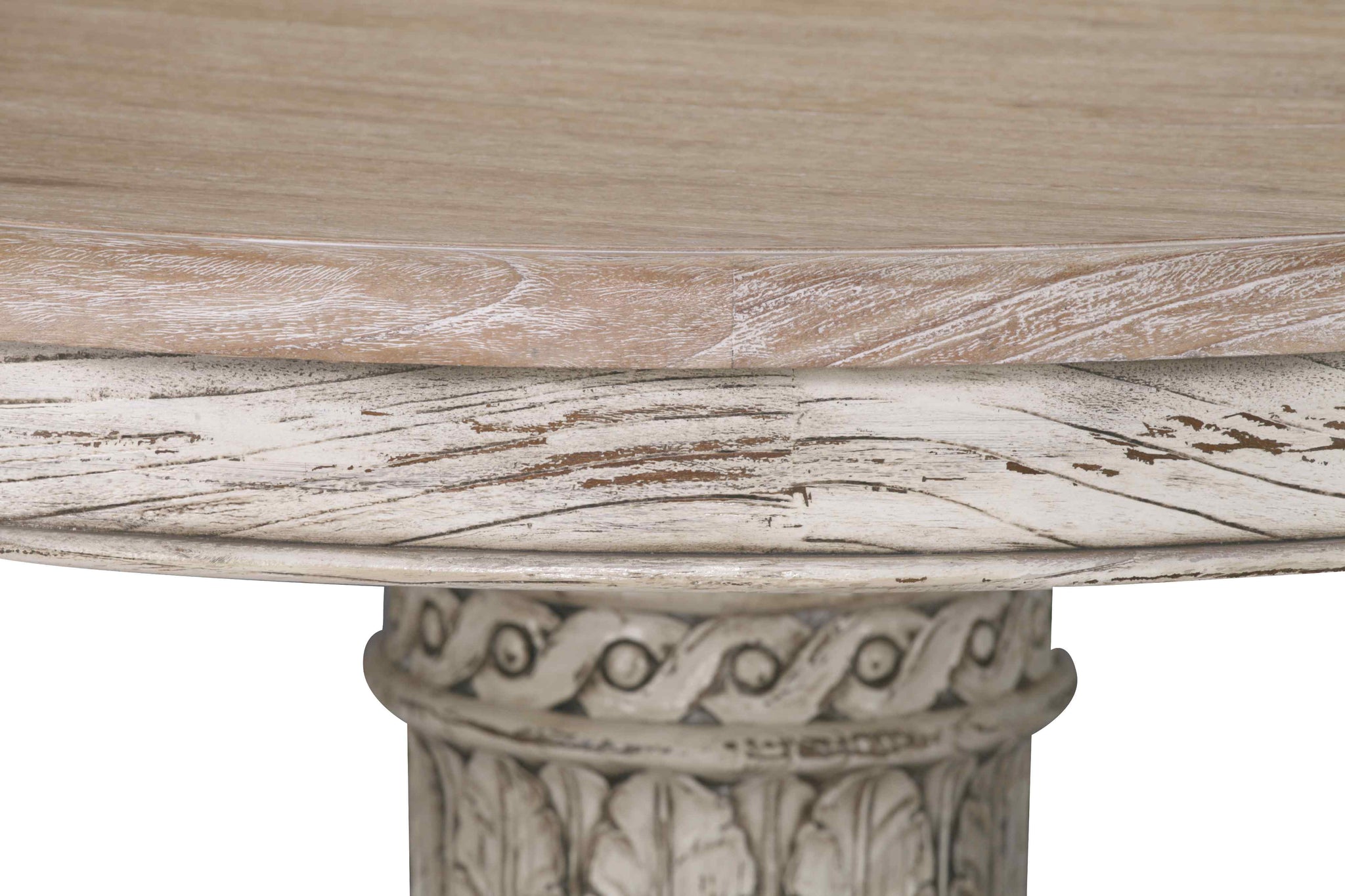 Heavy Distressed 145cm Round Dining Table
