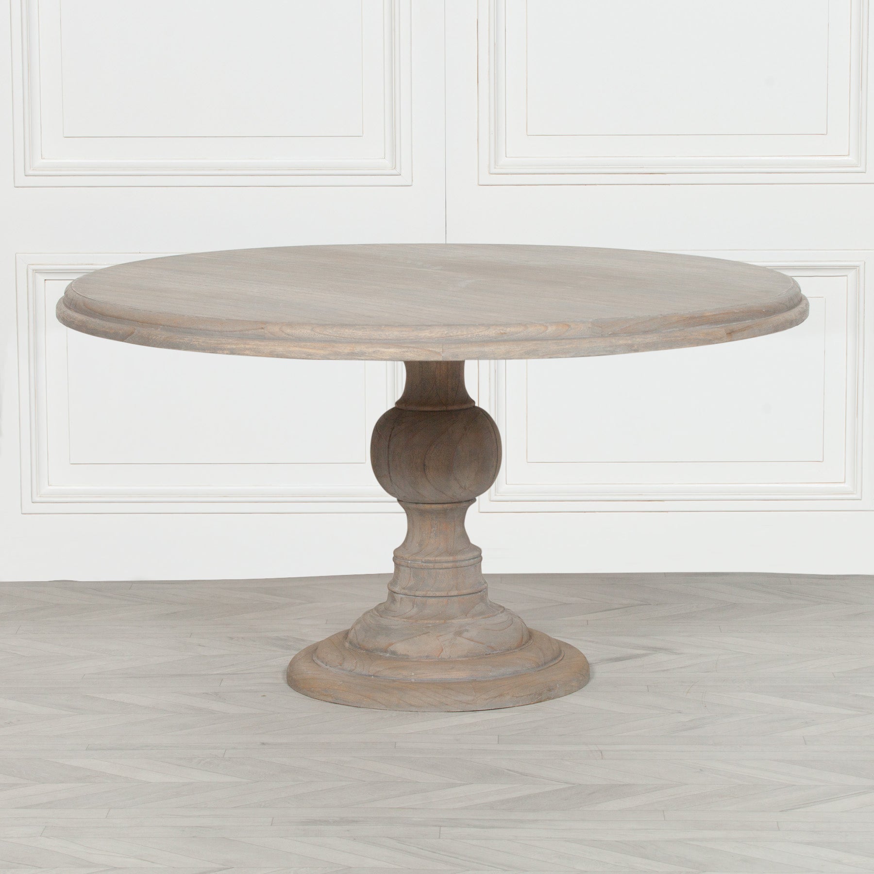 Rustic Wooden Round Dining Table 120cm