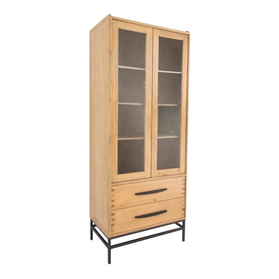 Bruen Tall Display Cabinet in Oak