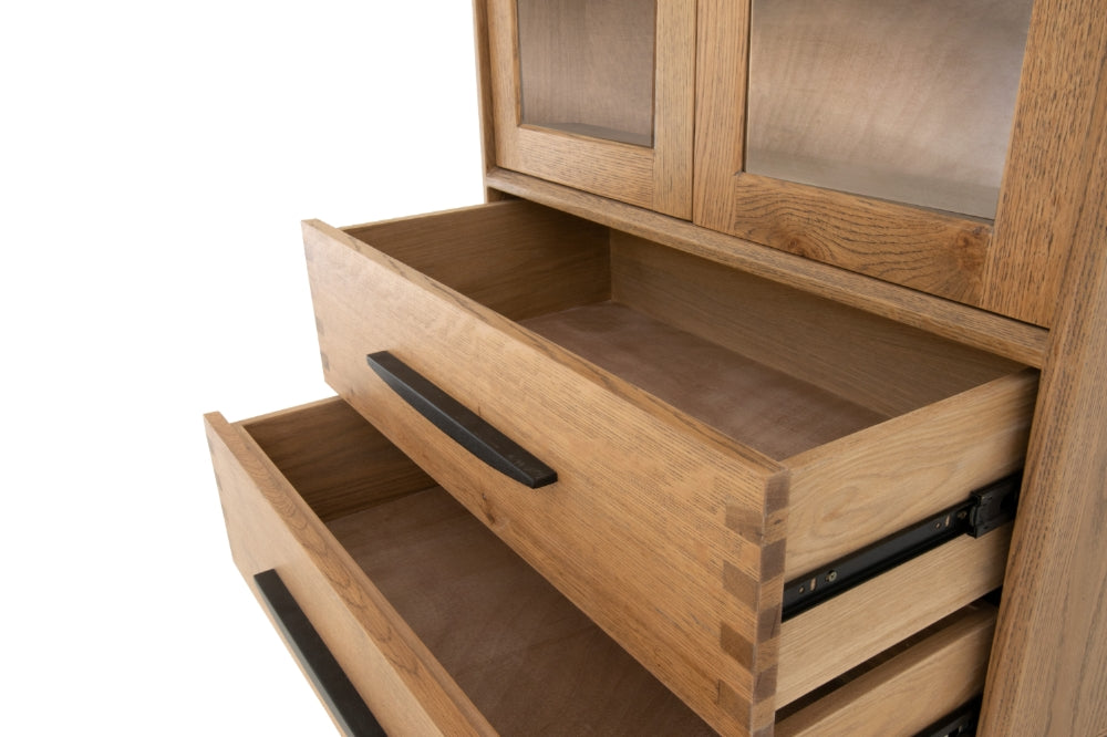Bruen Tall Display Cabinet in Oak