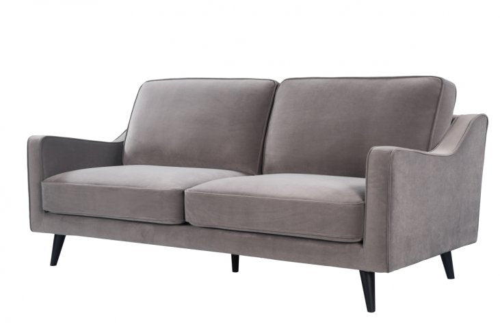 Daffy 2 Seat Sofa Grey Velvet