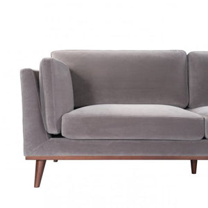 Mickey 3 seat Sofa Stone Grey Velvet