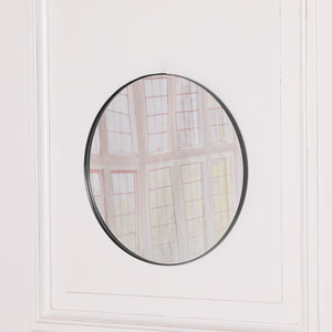 50cm Black Round Wall Mirror
