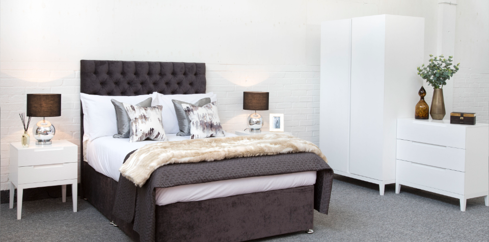 Orchid 2 Drawer Bedside White