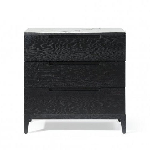 Orchid 3 Drawer Chest Marble/Wenge