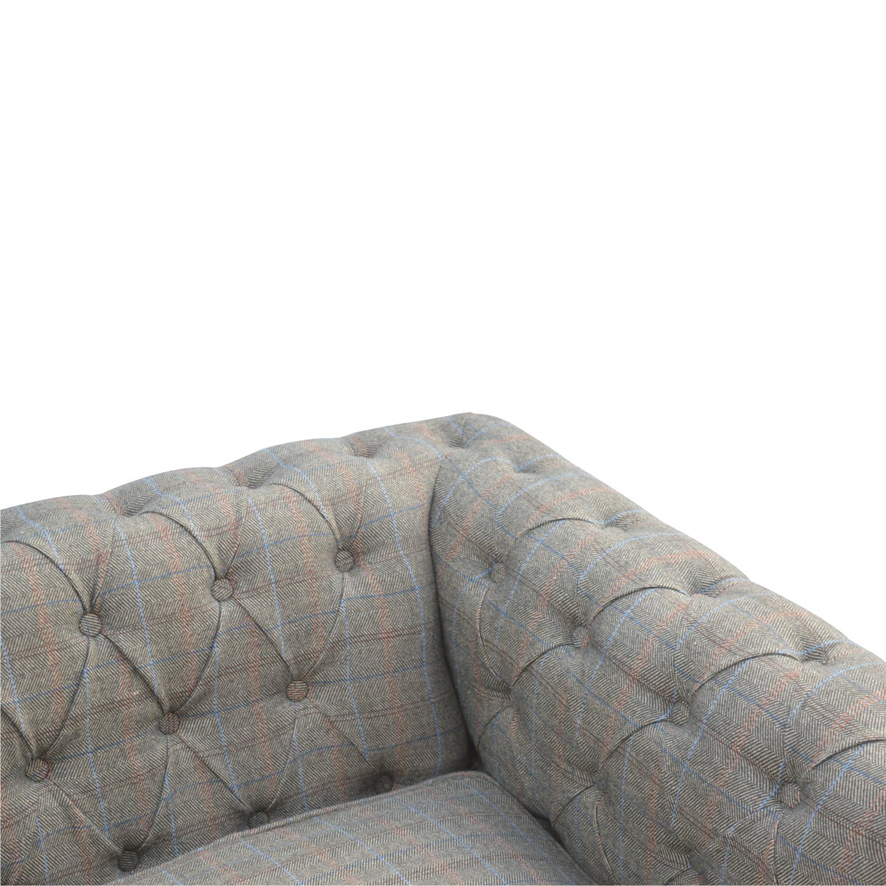 Multi Tweed 3 Seater Chesterfield Sofa