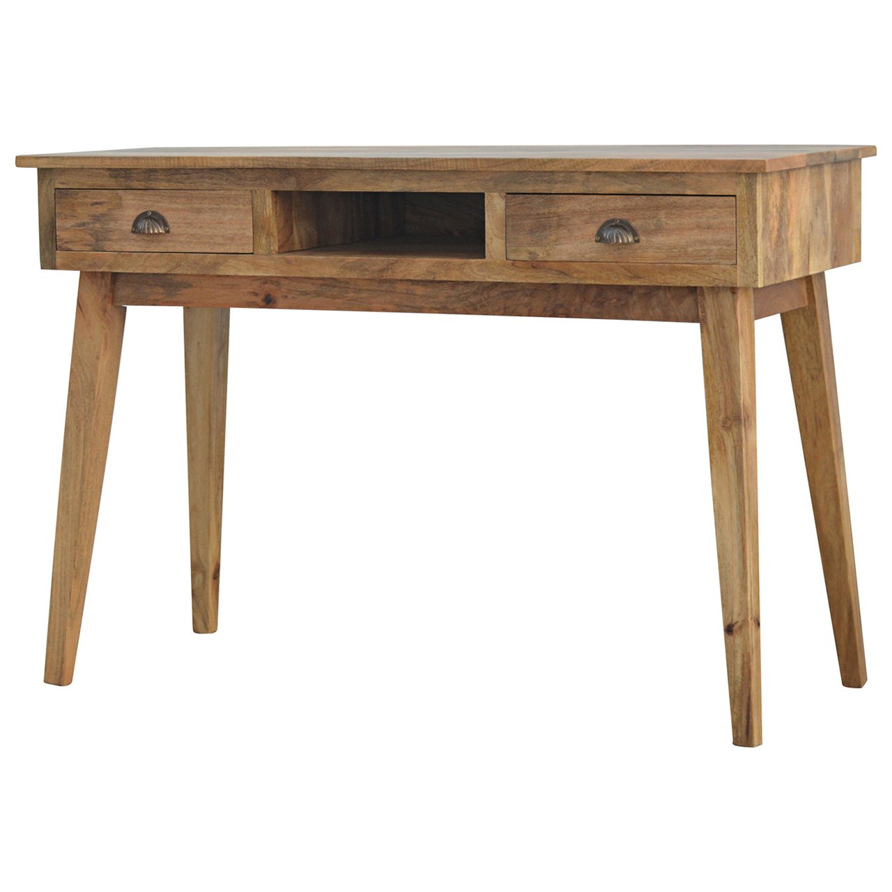 Solid Wood Writing Desk with 2 Drawers