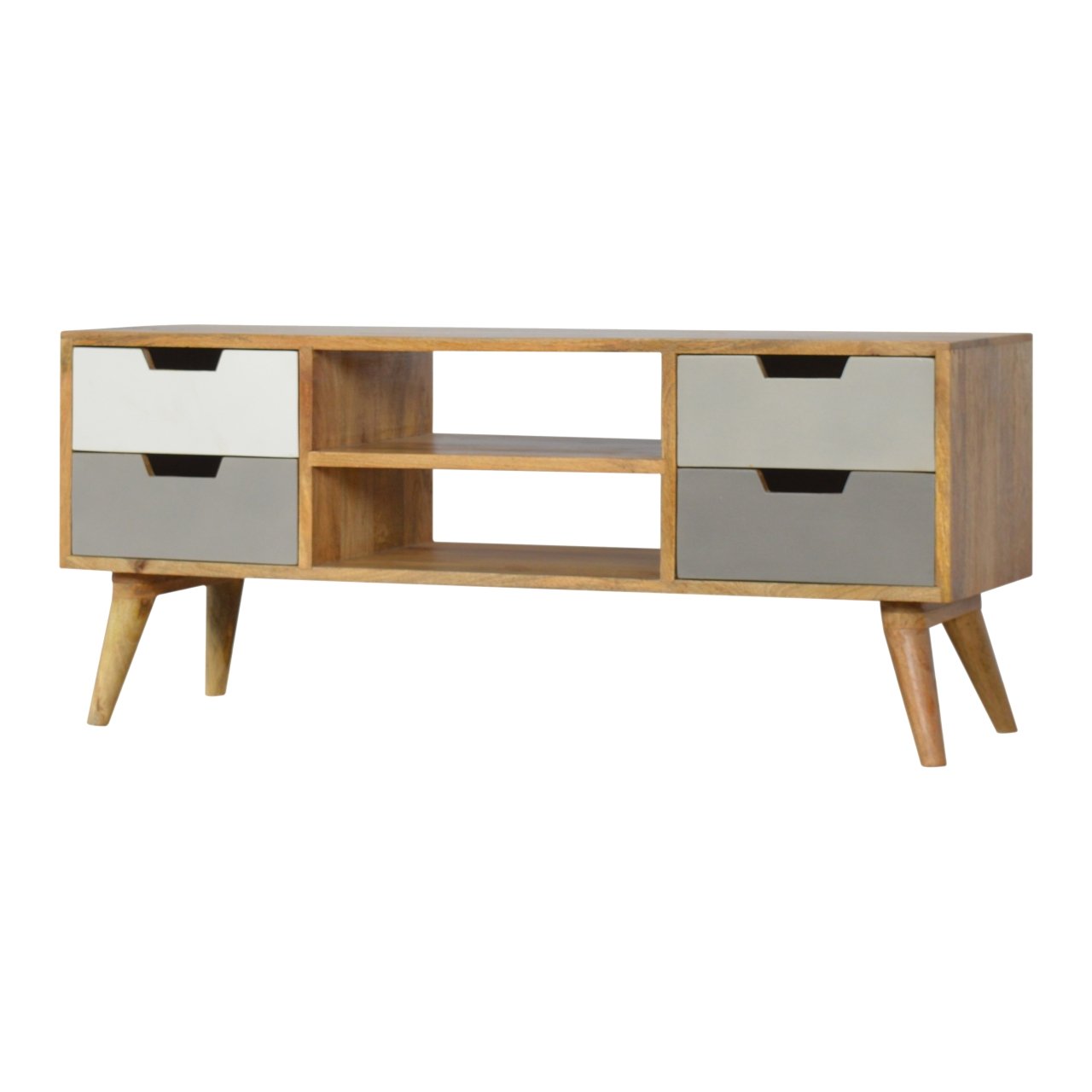 Grey Hand Painted Entertainment Unit