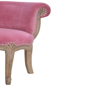 Pink Velvet Studded Chair