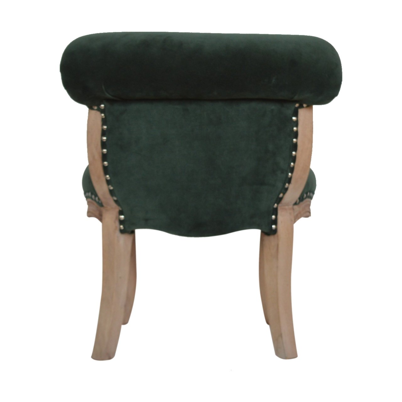 Emerald Green Velvet Studded Chair